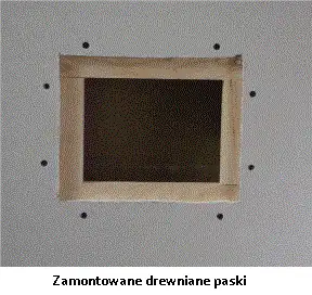 Zamontowane drewniane paski